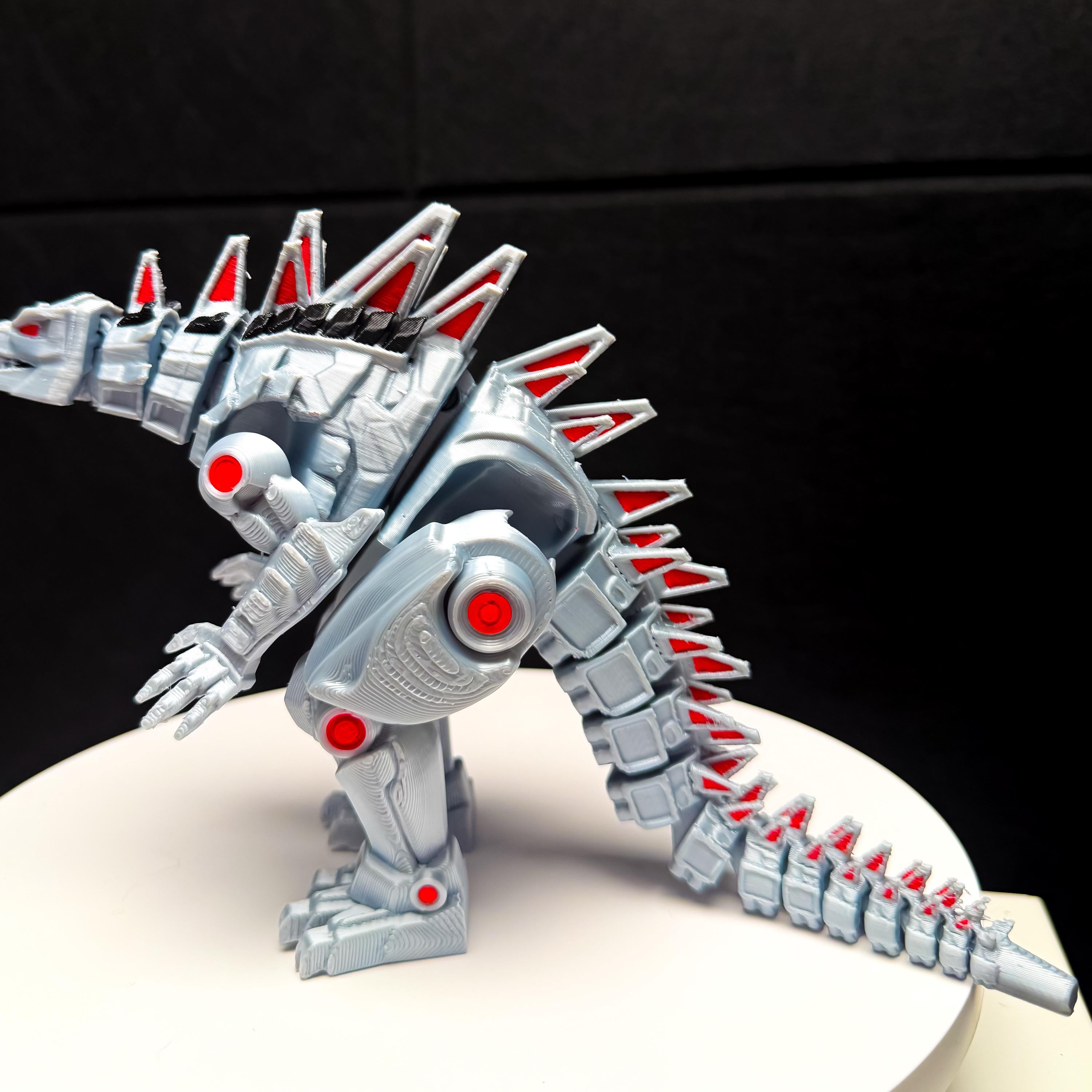 Fully Articulated Mechagodzilla Futuristic Figure! | Poseable Moving Handmade Kaiju Toy | Flexible Limbs | Perfect Gift for Monster Fans