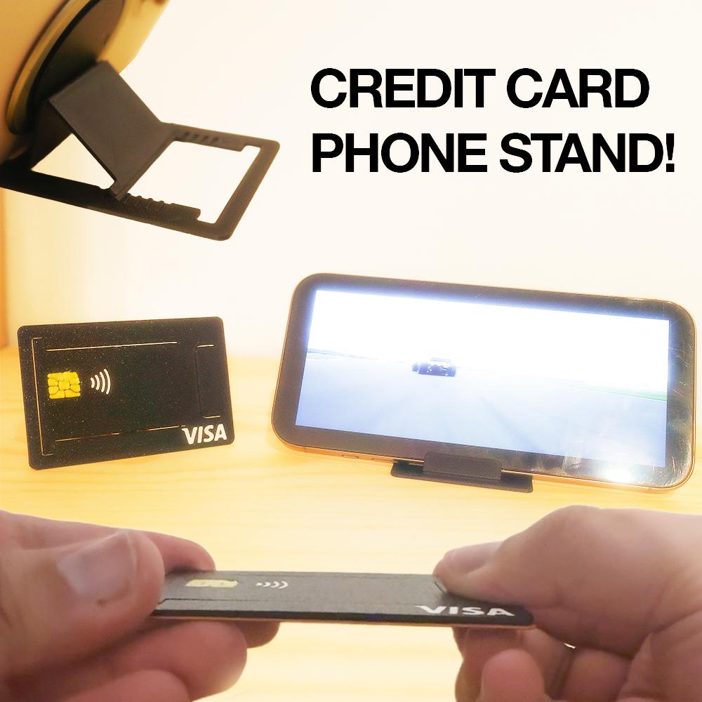 Credit Card Phone Stand Slim Wallet-Size Kickstand