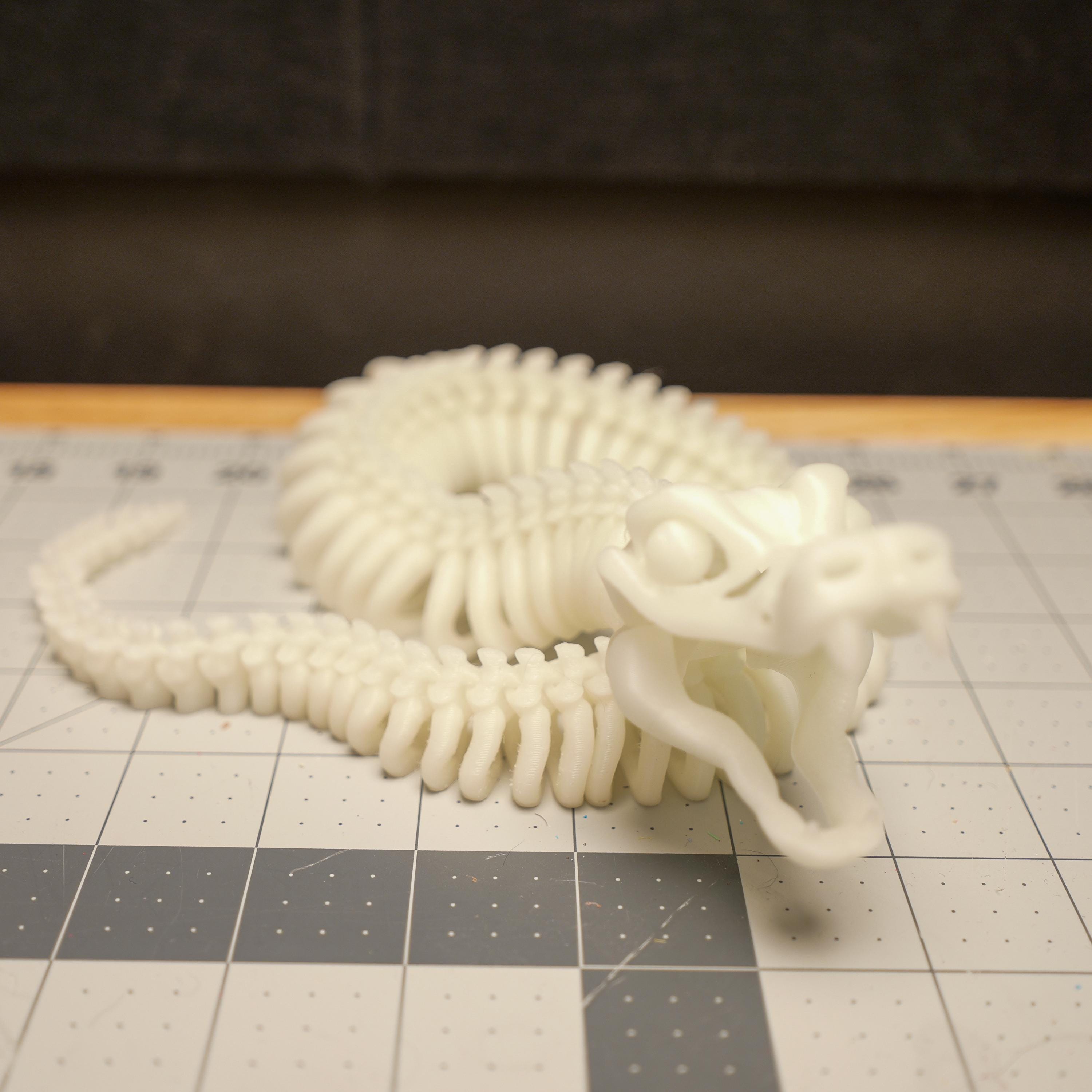 Fully Articulated Skeletonized Snake Play Figure Glow In The Dark Posable Moving Horror Bones Toy Unique Reptile Creature Collectible Fans