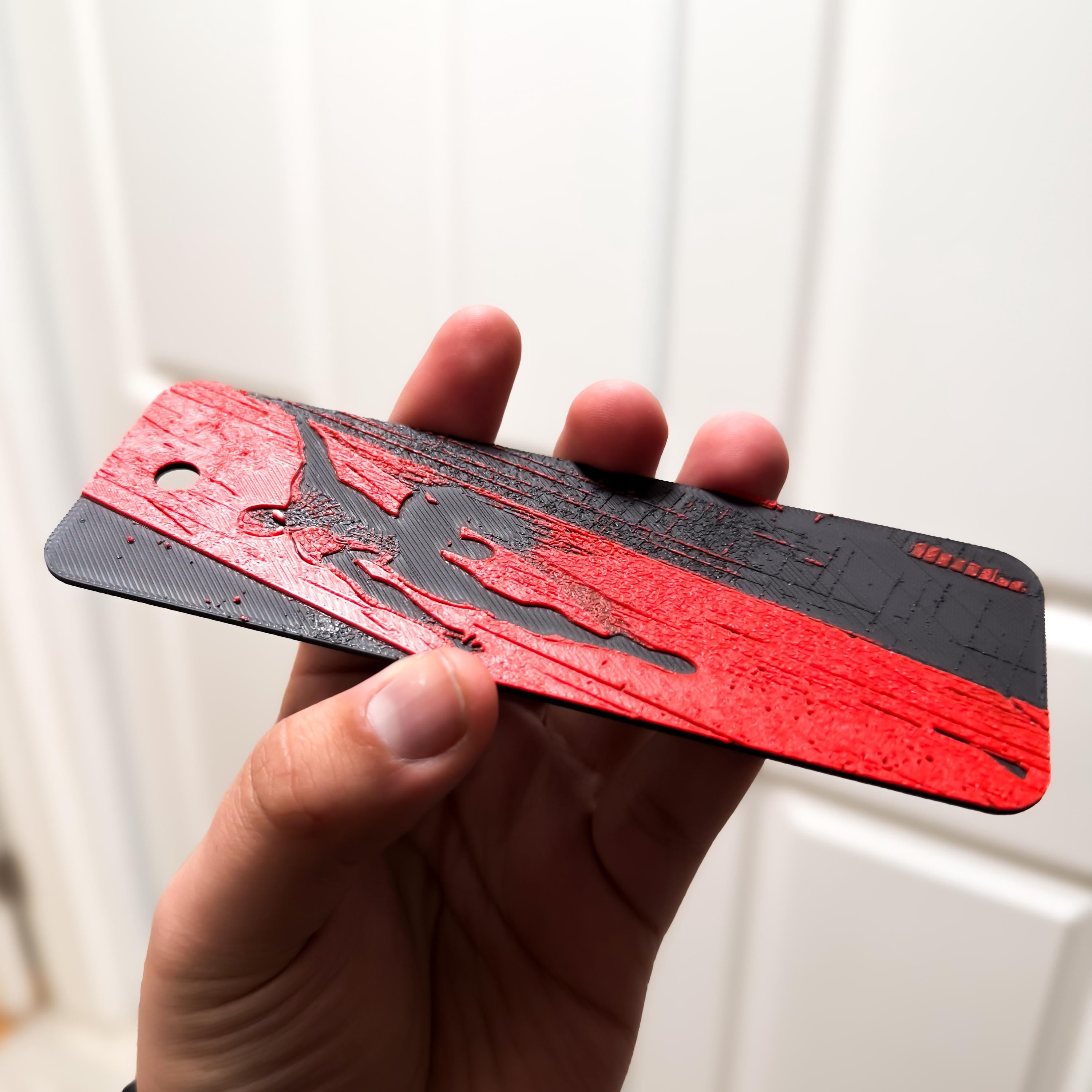 Spider-Man Inspired 3D Printed Bookmark Miles Morales Peter Parker Red and Black Design Comic Book Superhero Gift for Marvel Fans Readers