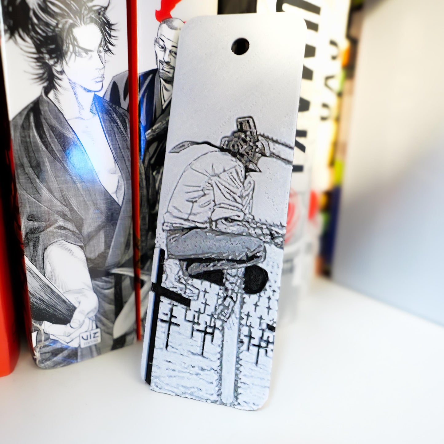 Chainsaw Man Artwork 3D Effect Bookmark 2x6 Size – Anime Manga Page Marker for Fans, Comic Collectors, Otaku Gift, Chainsawman Accessories