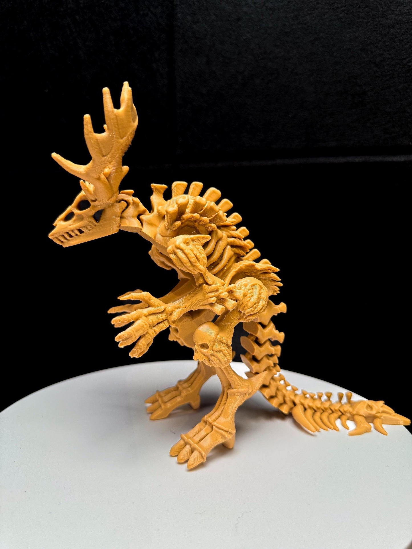 Fully Articulated Skeletonized Wendigo Figure | Posable Moving Handmade Horror Bones Toy | Unique Mythical Creature Collectible for Fans