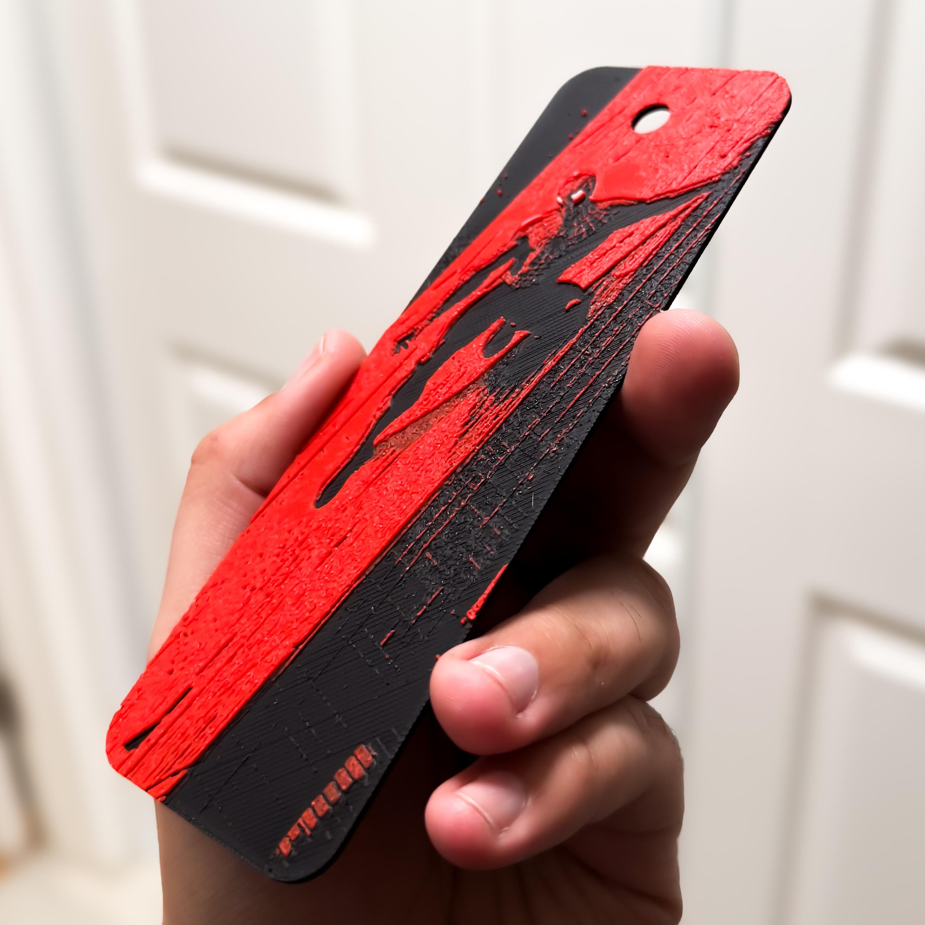 Spider-Man Inspired 3D Printed Bookmark Miles Morales Peter Parker Red and Black Design Comic Book Superhero Gift for Marvel Fans Readers