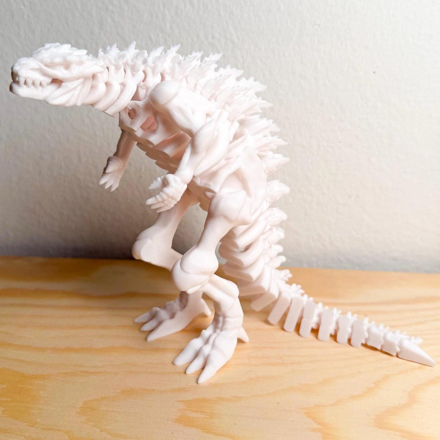 Bone White Fully Articulated Skeletonized Godzilla Figure Bones Fossil 3D Posable Moving Handmade Titan Artifact Toy Skeleton Kaiju Monster