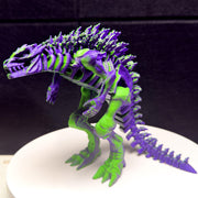 Fully Articulated Skeletonized Kaiju Godzilla 3D Effect Green & Purple Figure