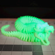 Fully Articulated Skeletonized Snake Play Figure Glow In The Dark Posable Moving Horror Bones Toy Unique Reptile Creature Collectible Fans