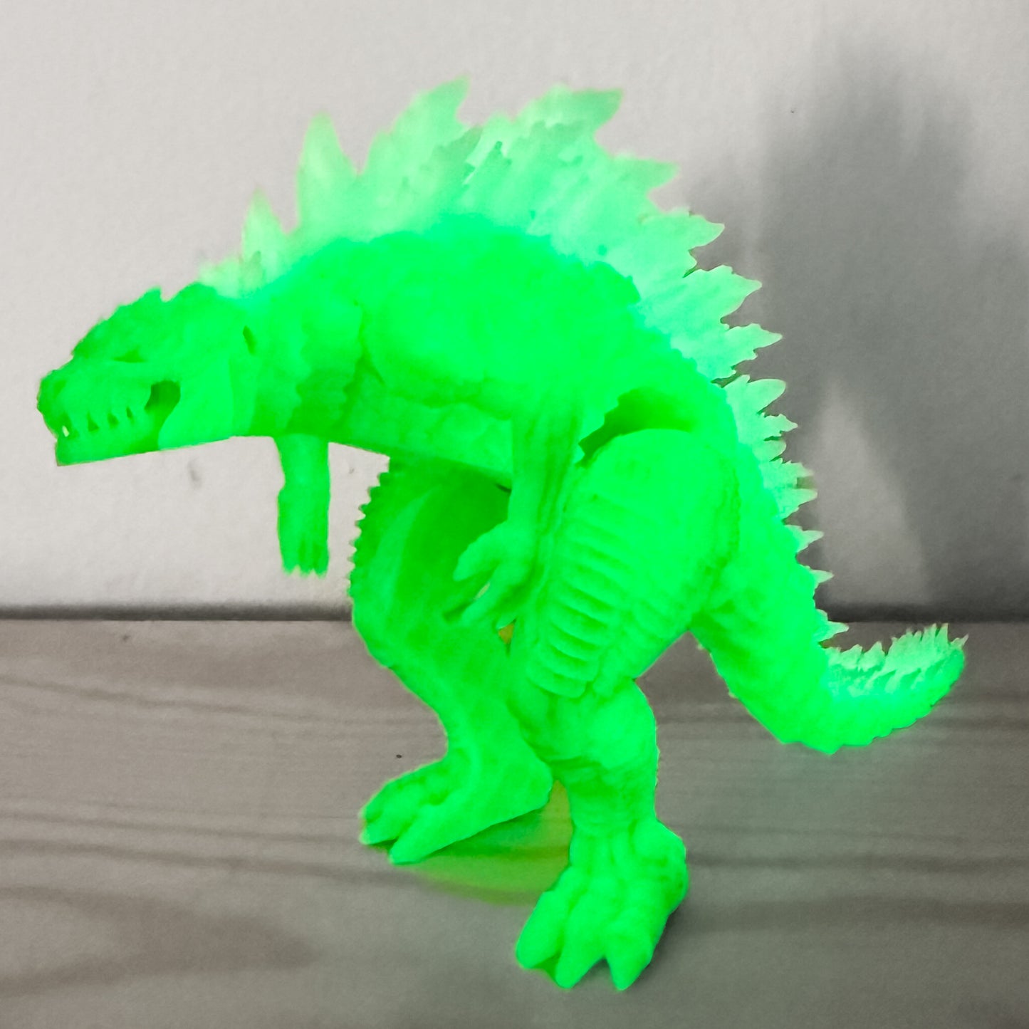 Fully Articulated Godzilla Green Glow In The Dark Figure