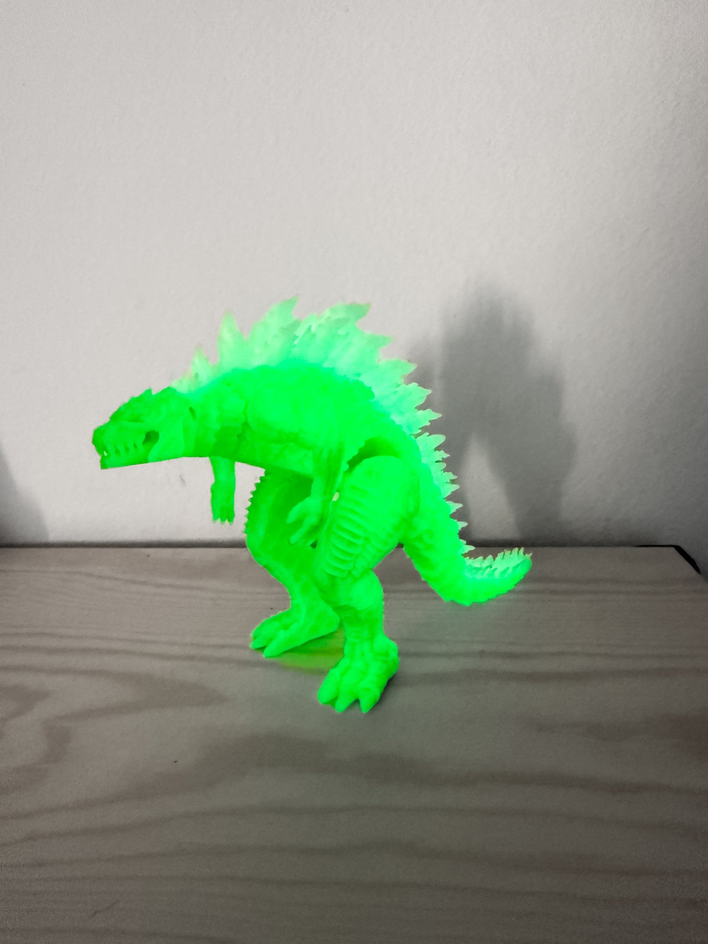 Fully Articulated Godzilla Green Glow In The Dark Figure