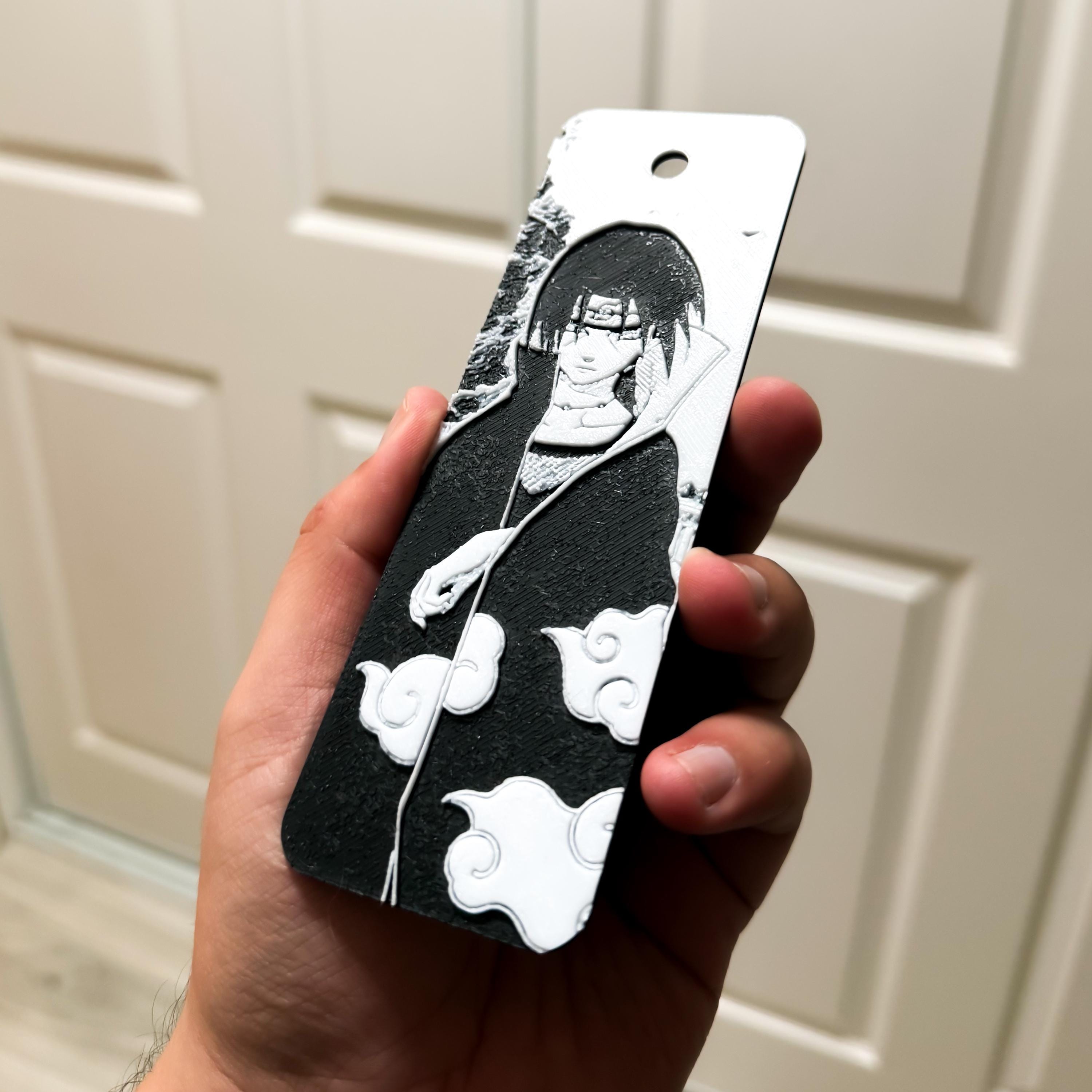 Itachi Akatsuki Naruto Artwork 3D Effect Bookmark 2x6 Size – Anime Manga Page Marker for Fans, Comic Collectors Otaku Gift Sasuke Uchiha