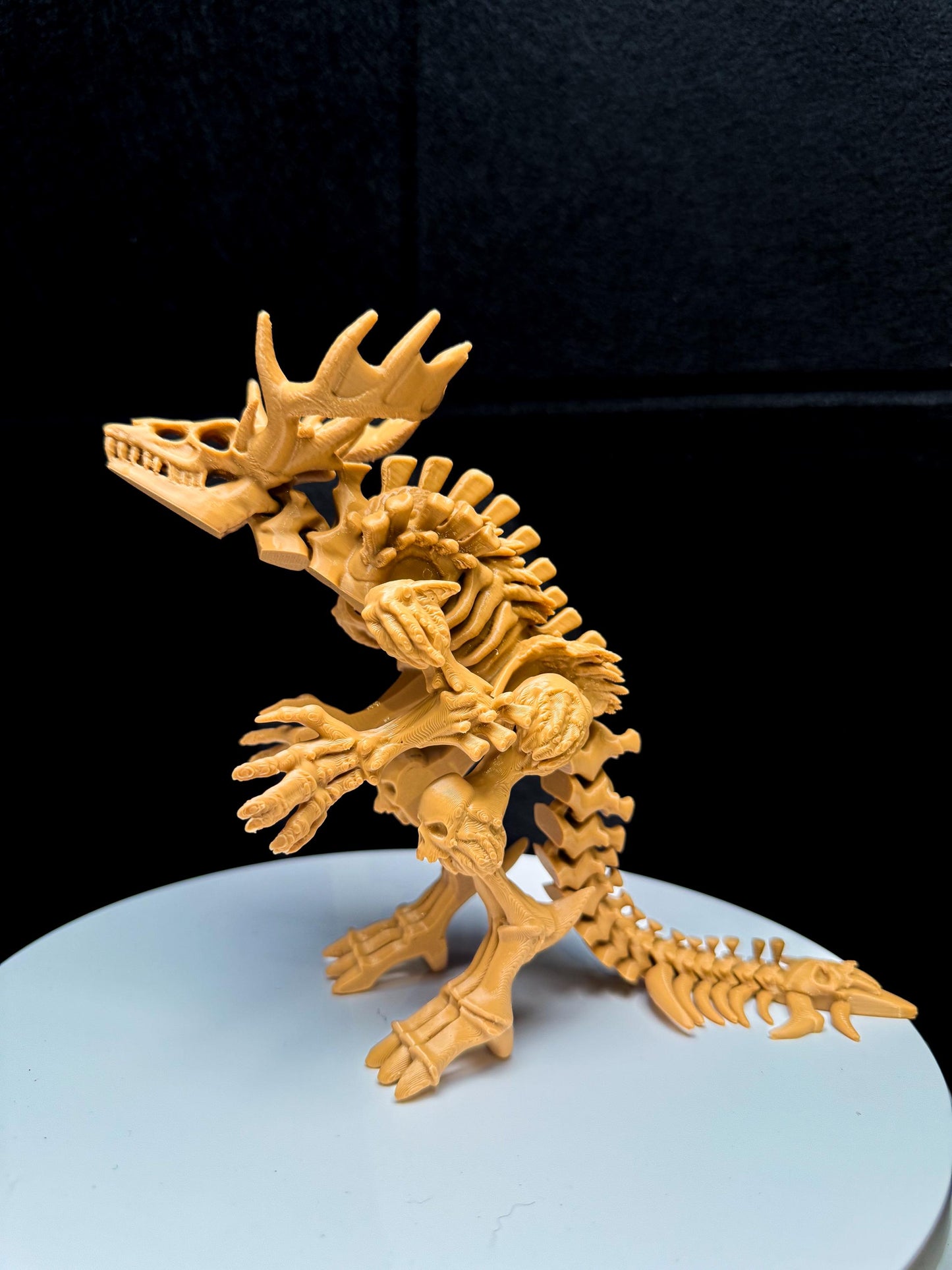 Fully Articulated Skeletonized Wendigo Figure | Posable Moving Handmade Horror Bones Toy | Unique Mythical Creature Collectible for Fans