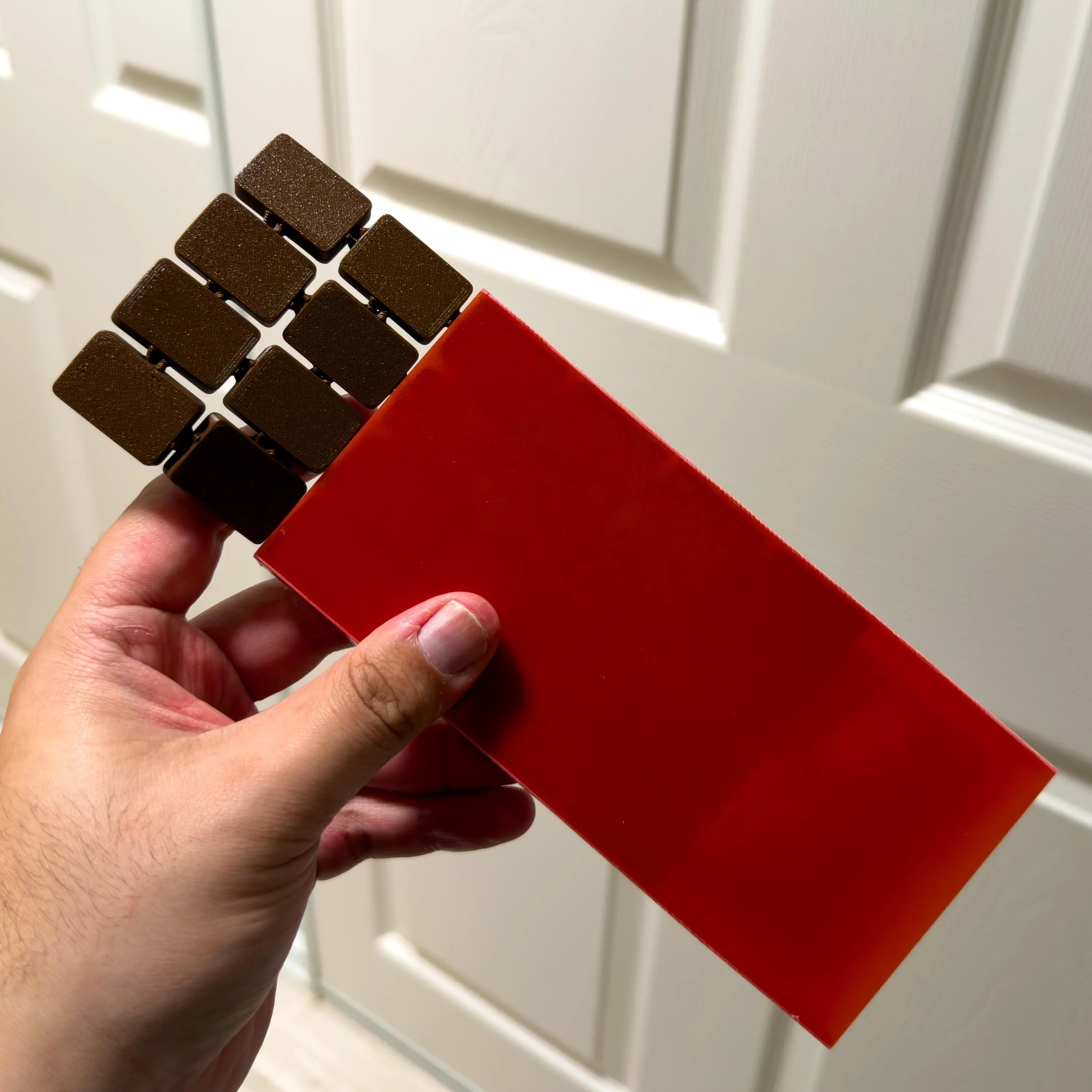 Willy Wonka Bar Fidget Toy – 3D Printed Articulated Chocolate Bar | Sensory Desk Toy, Stress Relief Gift, Fake Candy, Collectible Gag Gift