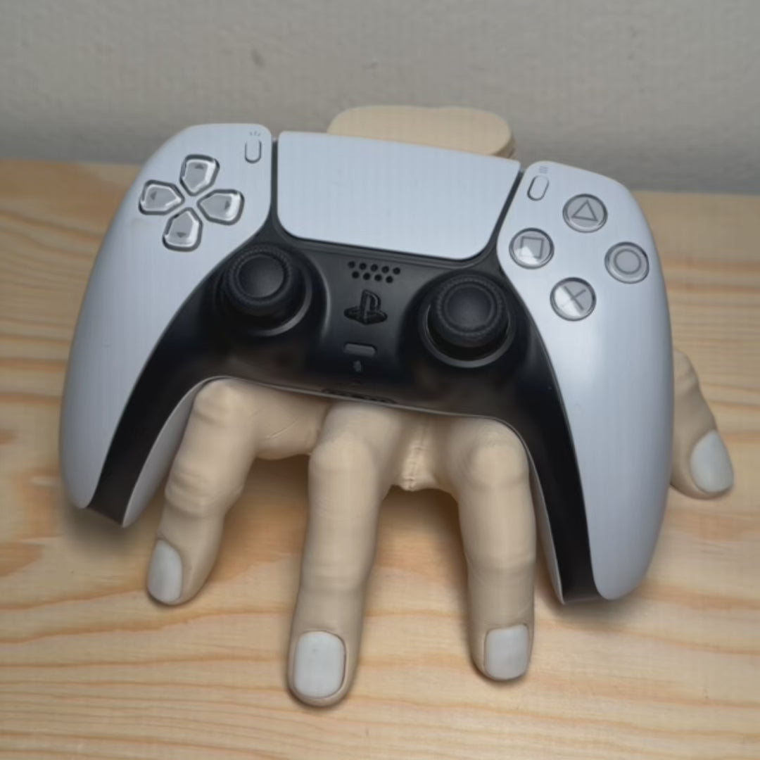 Load video: Wednesday Addams Family Thing Hand Controller Stand | Creepy Gaming Display Holder
