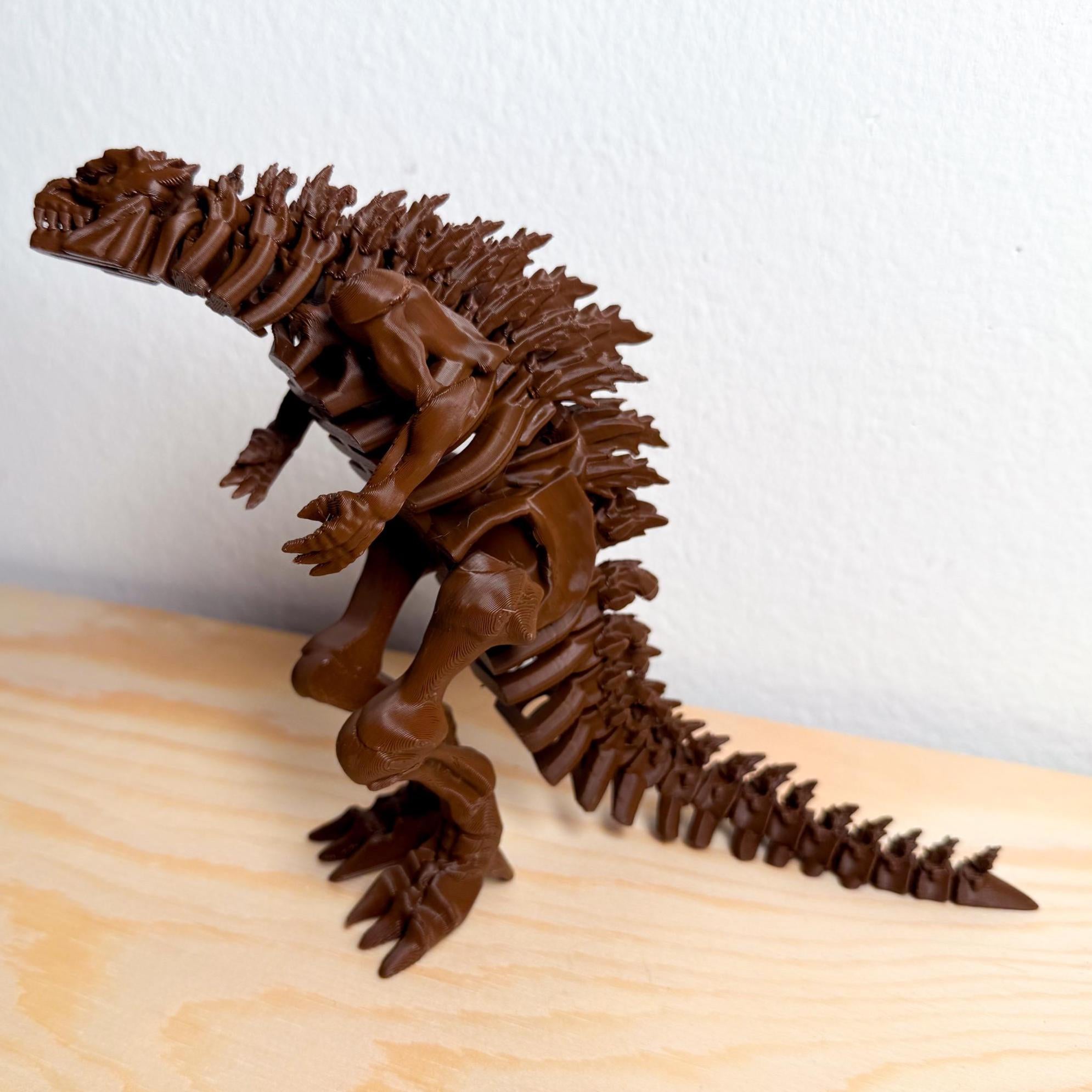 Fully Articulated Skeletonized Godzilla Figure Bone Fossil Multi Color Posable Toy