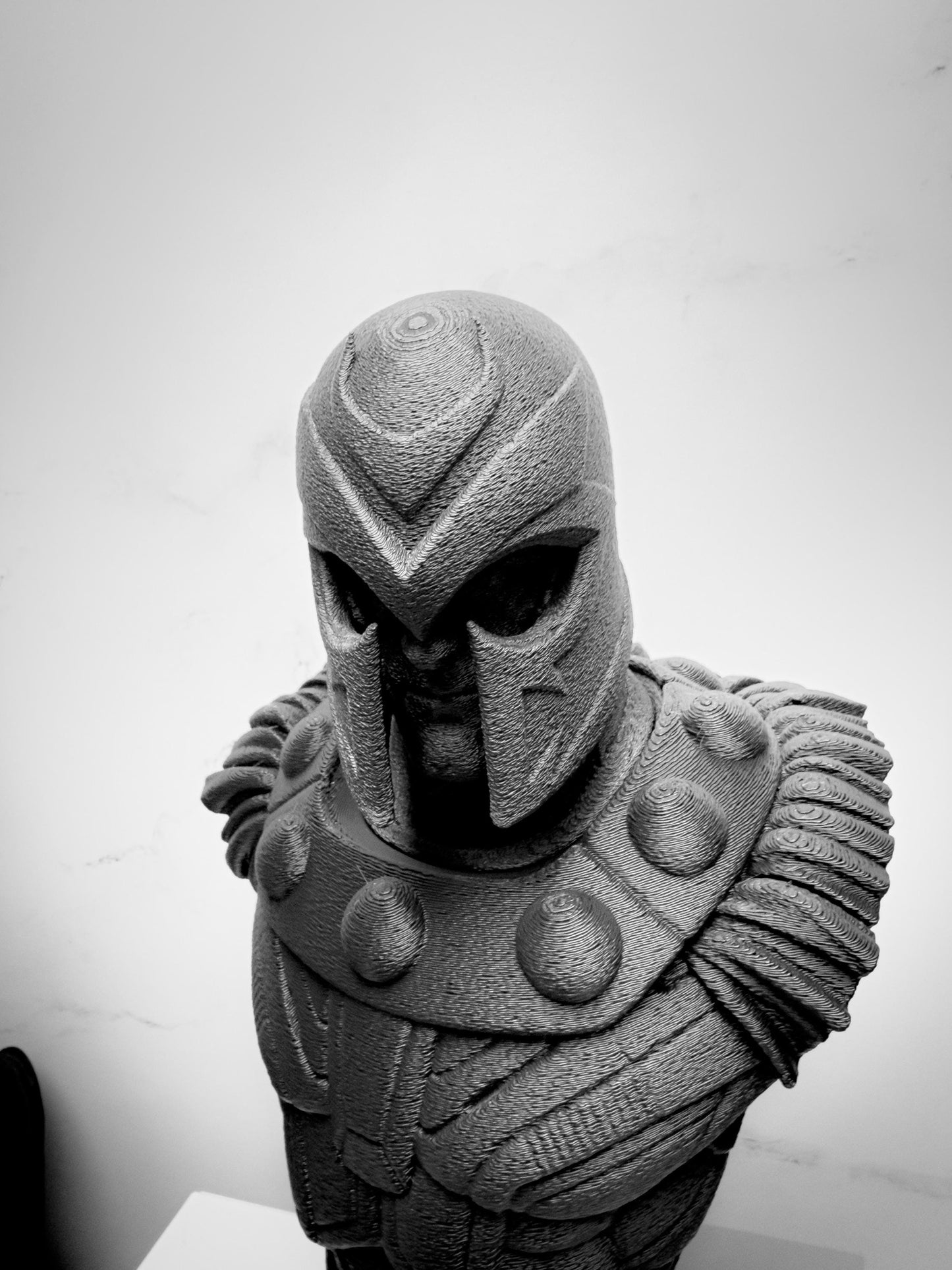 Magneto Black Textured Statue Bust