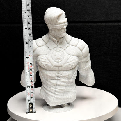 Cyclops Superhero X-Men Marble Statue Marvel-Inspired 7 Inch Bust