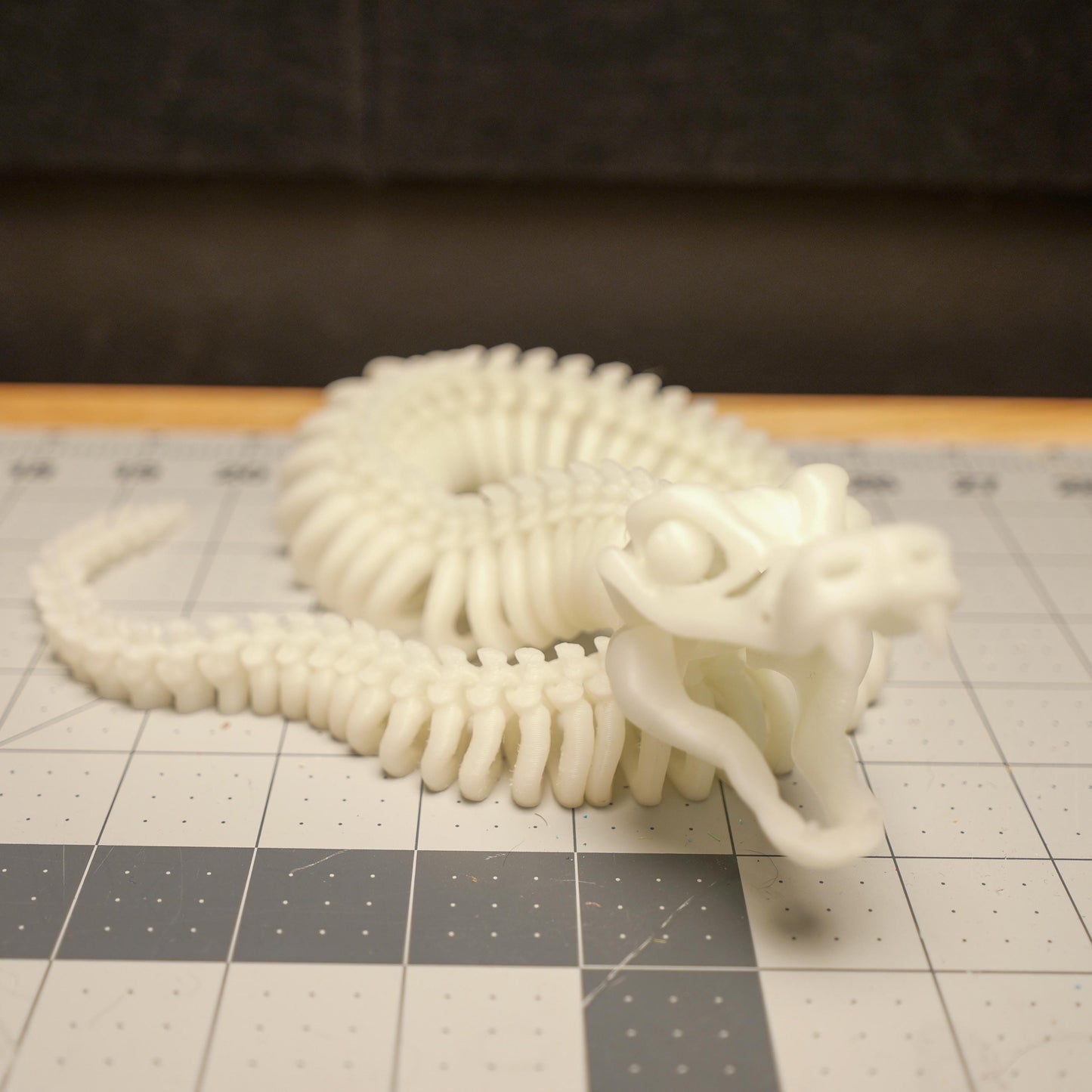 Fully Articulated Skeletonized Snake Play Figure Glow In The Dark Posable Moving Horror Bones Toy Unique Reptile Creature Collectible Fans