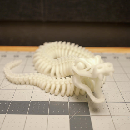 Fully Articulated Skeletonized Snake Play Figure Glow In The Dark Posable Moving Horror Bones Toy Unique Reptile Creature Collectible Fans