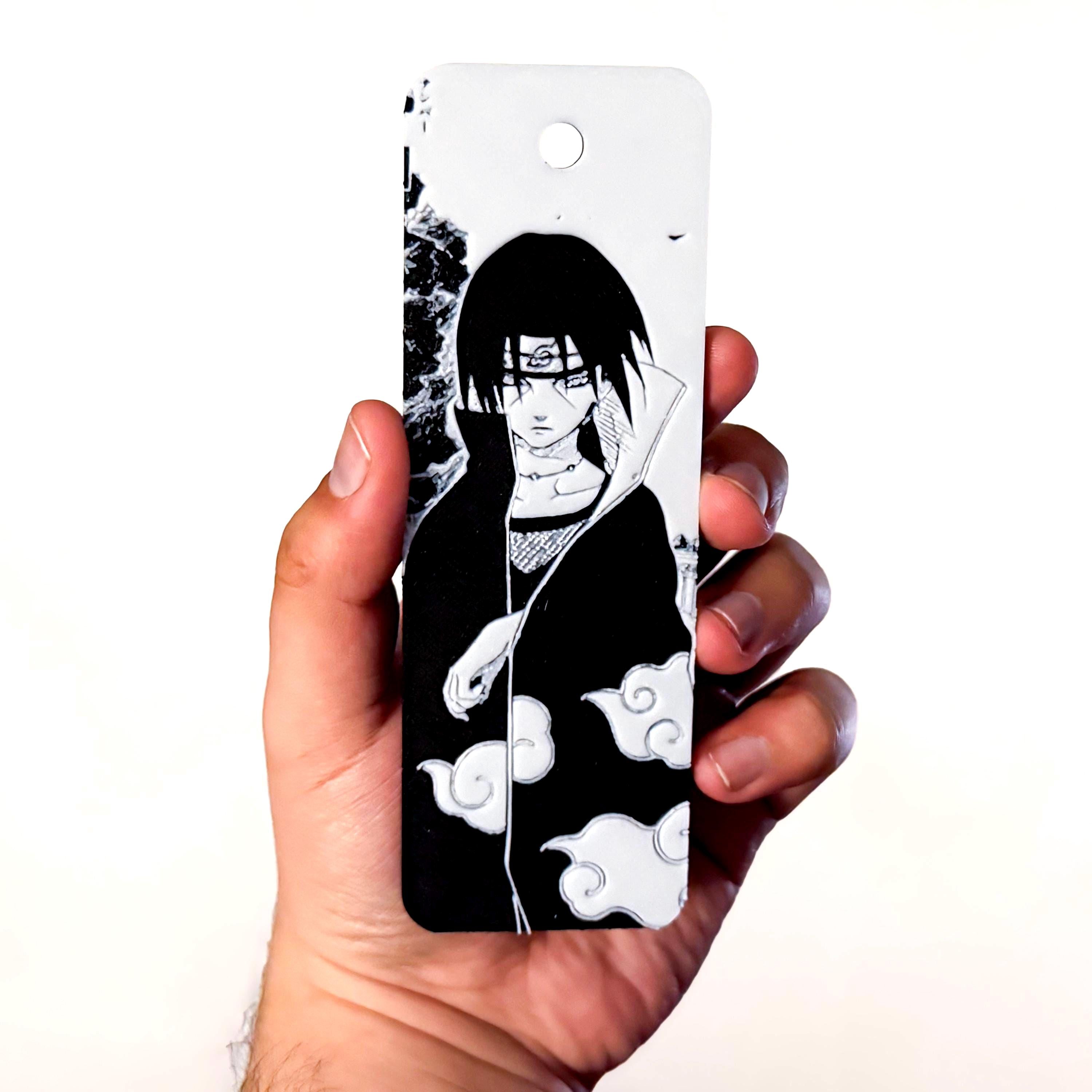 Itachi Akatsuki Naruto Artwork 3D Effect Bookmark 2x6 Size – Anime Manga Page Marker for Fans, Comic Collectors Otaku Gift Sasuke Uchiha