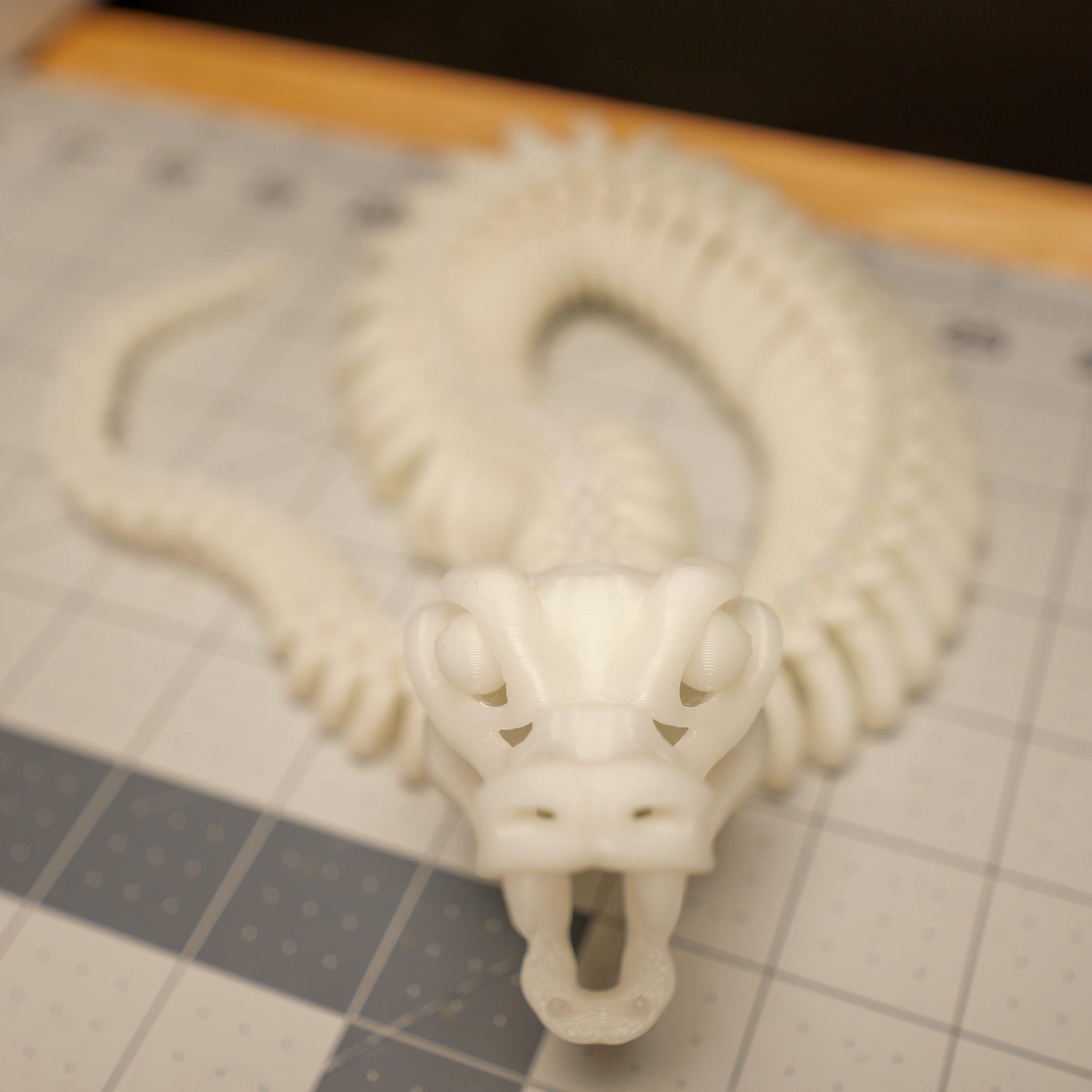 Fully Articulated Skeletonized Snake Play Figure Glow In The Dark Posable Moving Horror Bones Toy Unique Reptile Creature Collectible Fans