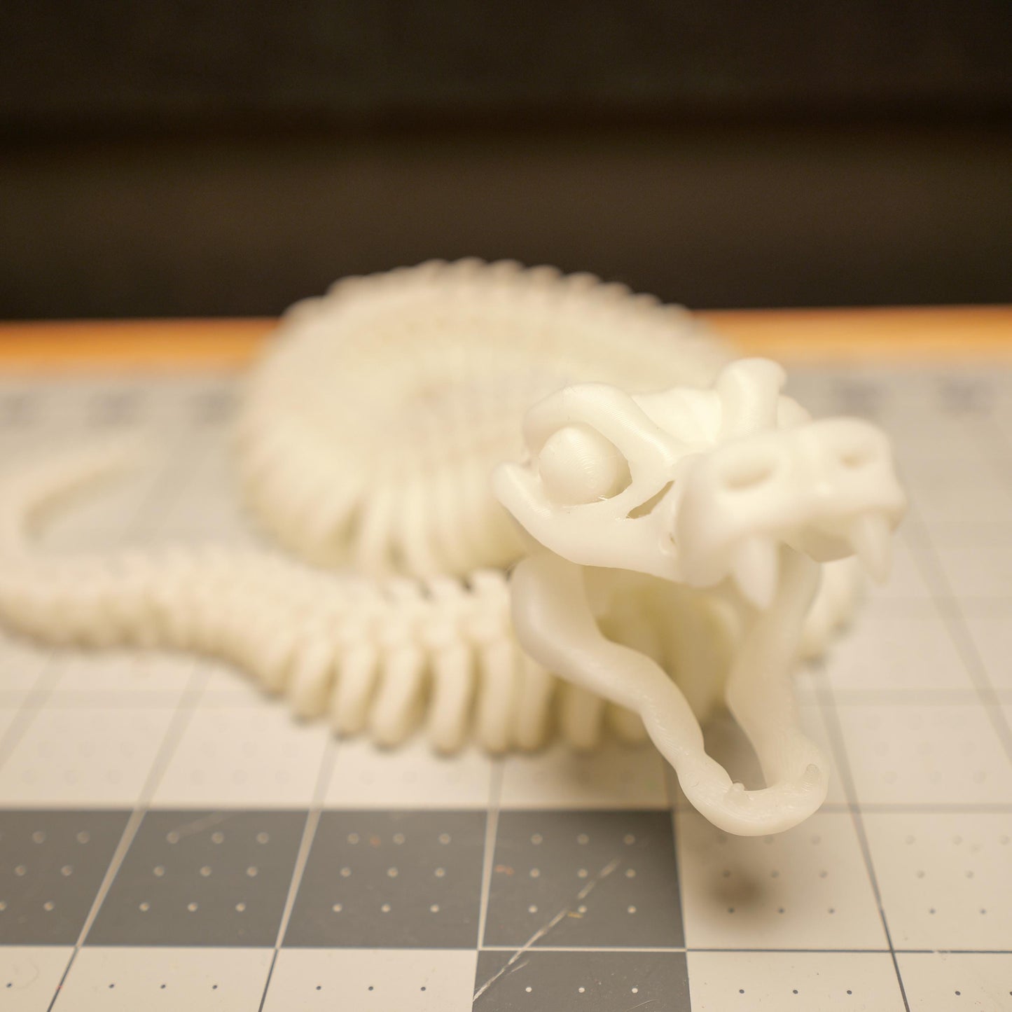 Fully Articulated Skeletonized Snake Play Figure Glow In The Dark Posable Moving Horror Bones Toy Unique Reptile Creature Collectible Fans