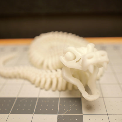 Fully Articulated Skeletonized Snake Play Figure Glow In The Dark Posable Moving Horror Bones Toy Unique Reptile Creature Collectible Fans