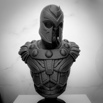 Magneto Black Textured Statue Bust