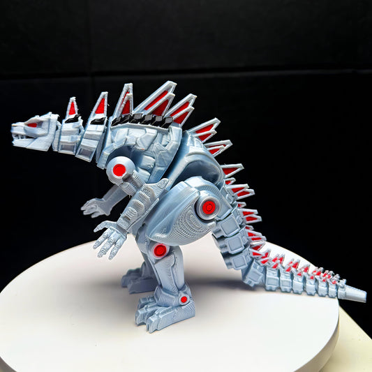 Fully Articulated Mechagodzilla Futuristic Figure! | Poseable Moving Handmade Kaiju Toy | Flexible Limbs | Perfect Gift for Monster Fans