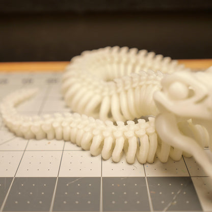 Fully Articulated Skeletonized Snake Play Figure Glow In The Dark Posable Moving Horror Bones Toy Unique Reptile Creature Collectible Fans