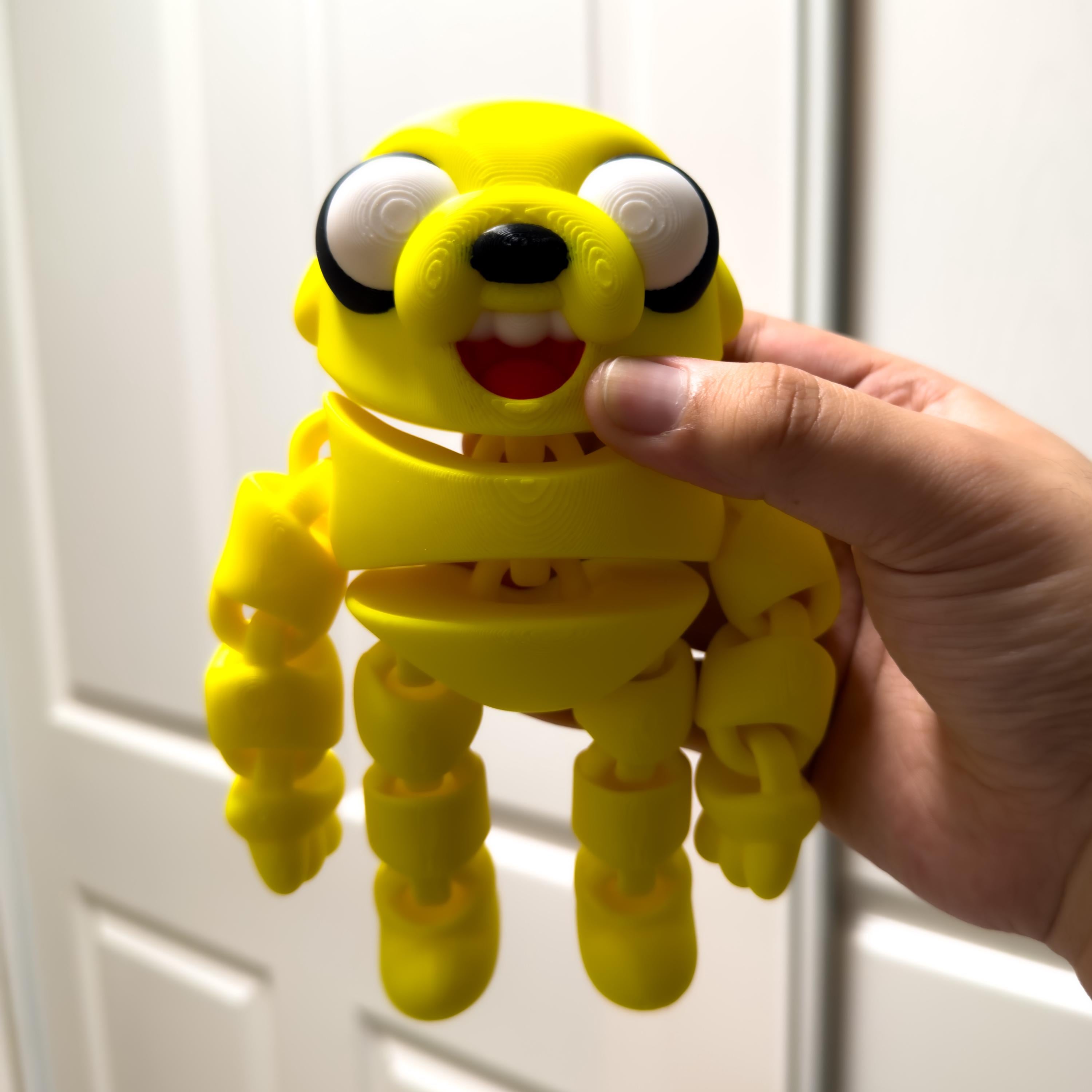 Articulated Jake the Dog Toy | Flexi Poseable 3D Printed Figure | Adventure Time Finn & Jake