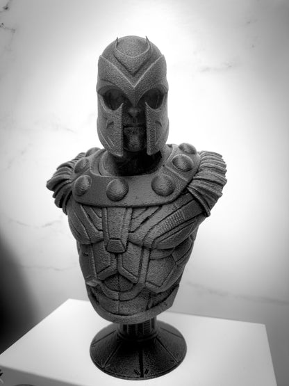 Magneto Black Textured Statue Bust