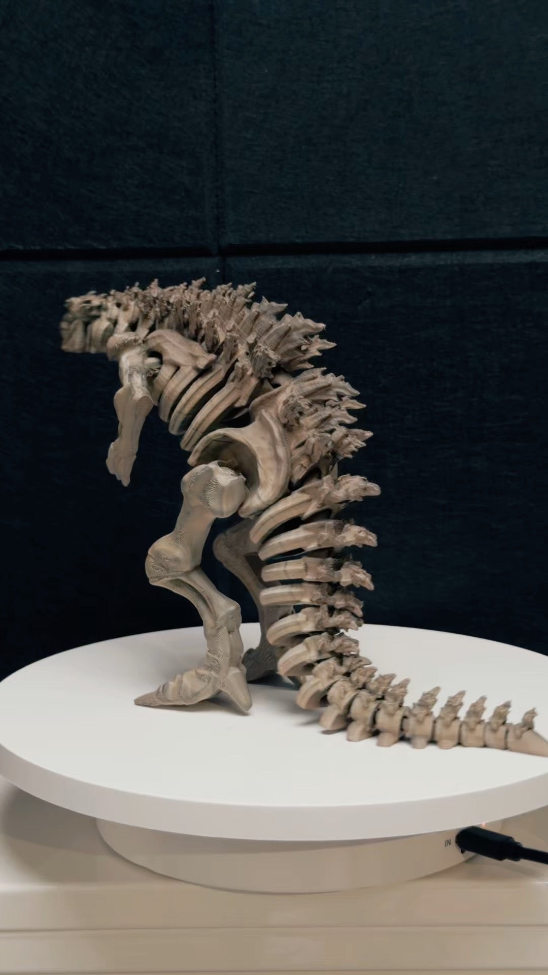 Fully Articulated Skeletonized Godzilla Figure Poseable Fossil Kaiju Toy