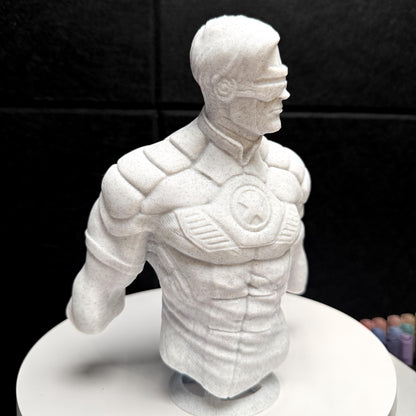 Cyclops Superhero X-Men Marble Statue Marvel-Inspired 7 Inch Bust