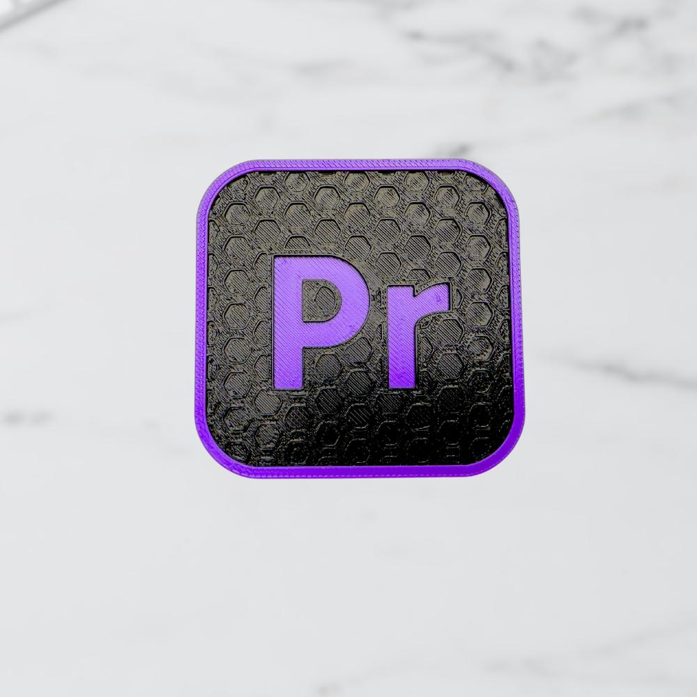 Unique Coaster Decor Adobe Lightroom Photoshop Premiere Pro | Handmade Software Creative Workspace Designer Gifts | 3 Pack Themed