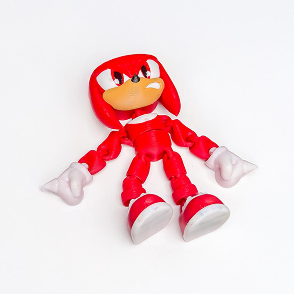 Fully Articulated Knuckles Sonic Figure Sega Gaming! Posable Moving Handmade Video Game Toy | Flexible Limbs | Perfect Gift for Gamer Fans