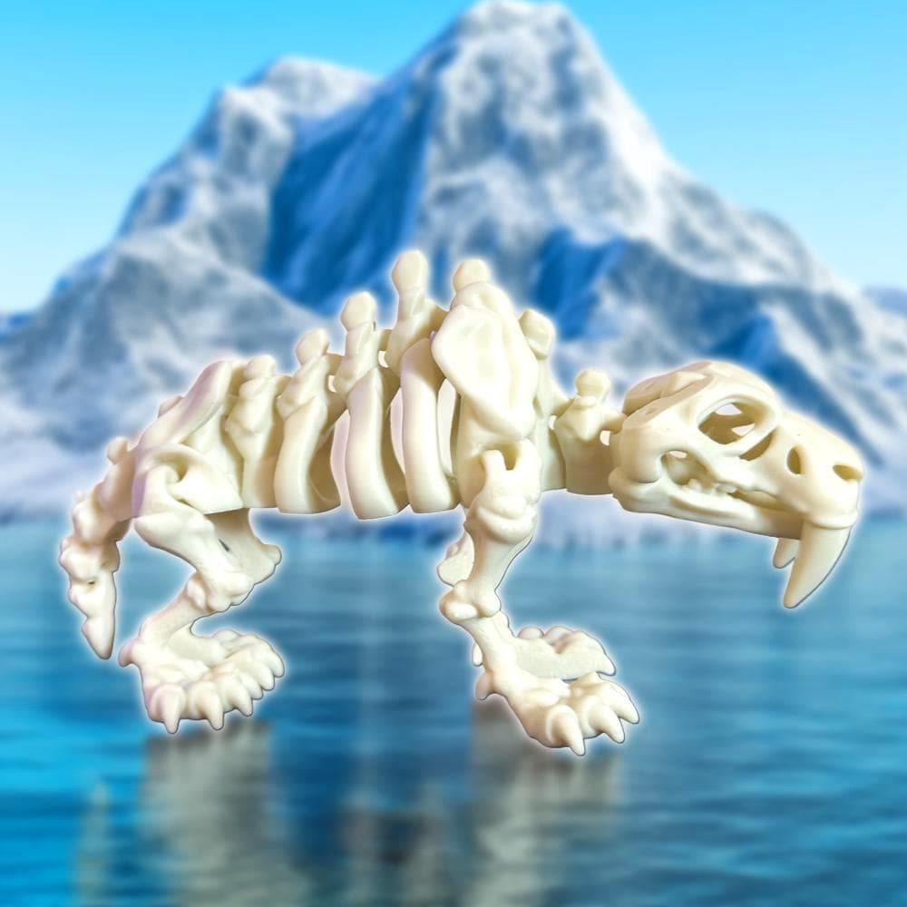 Sabertooth Tiger Articulated Skeleton Toy
