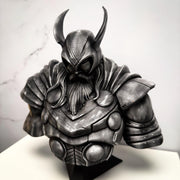 Thor Marvel Rivals Vintage Silver Statue Bust