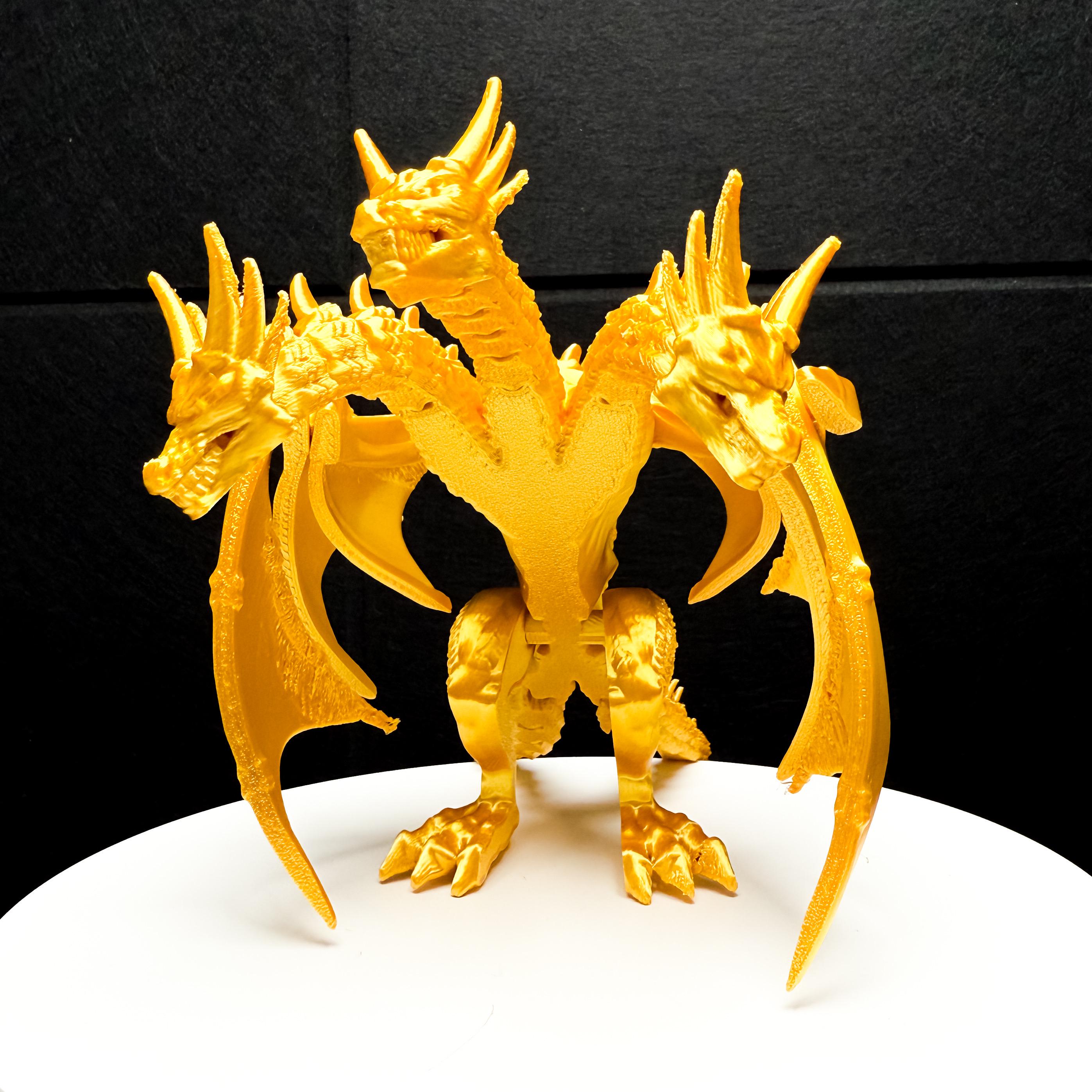 King Ghidorah 3 Headed Dragon Fully Articulated Figure