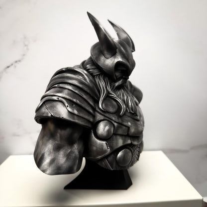 Thor Marvel Rivals Vintage Silver Statue Bust