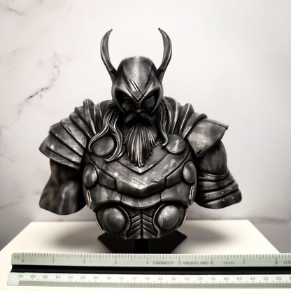 Thor Marvel Rivals Vintage Silver Statue Bust