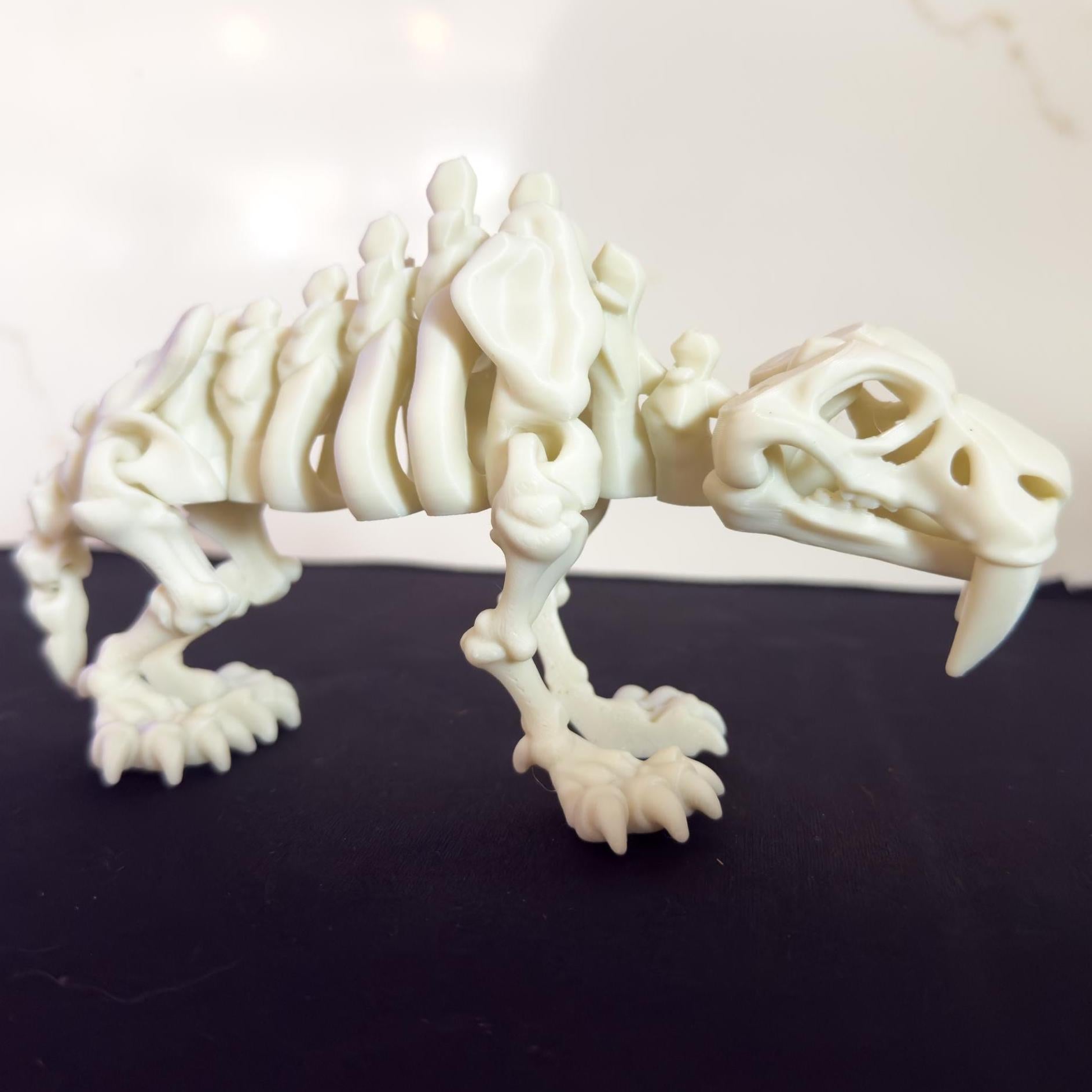 Sabertooth Tiger Articulated Skeleton Toy