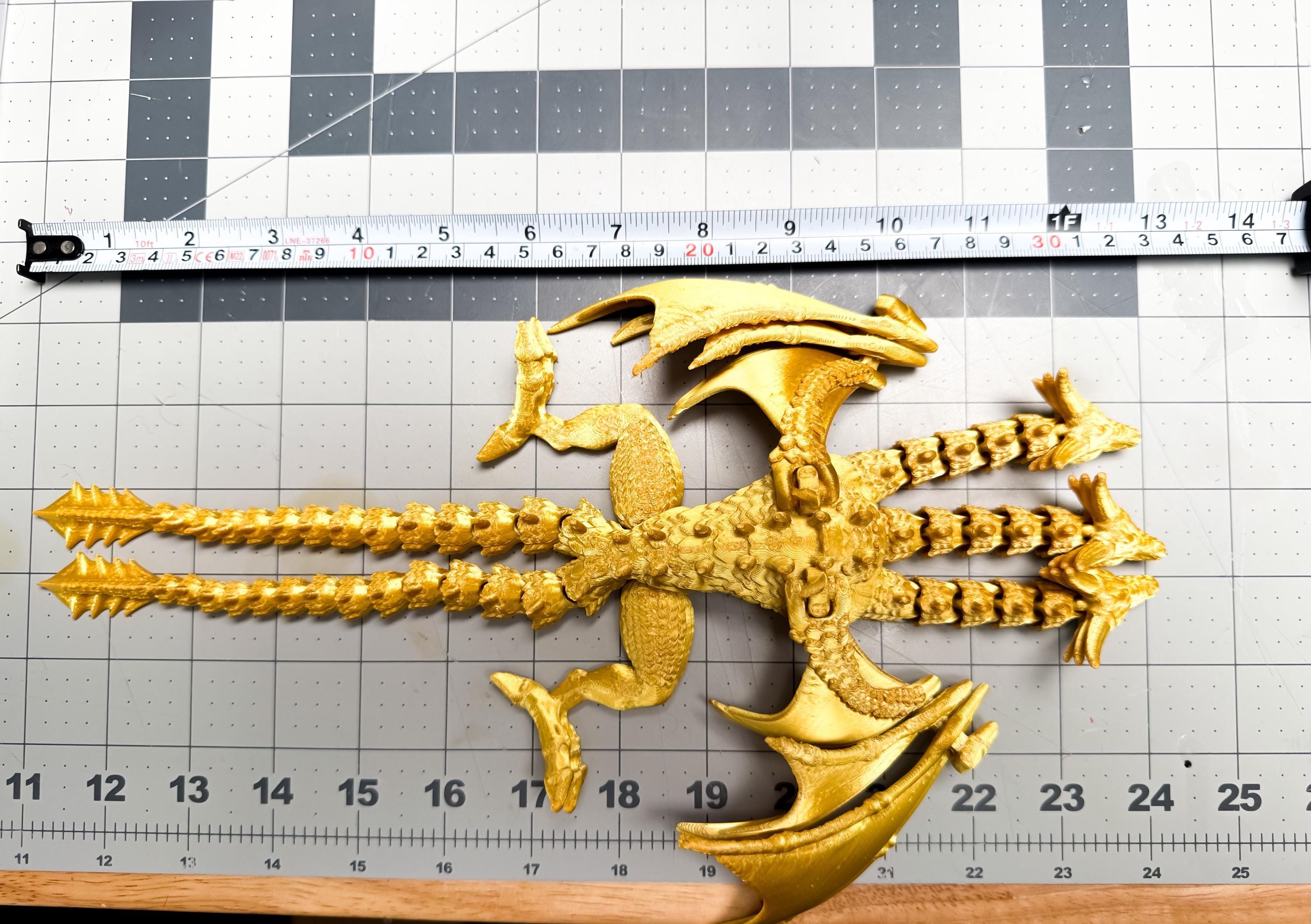 King Ghidorah 3 Headed Dragon Fully Articulated Figure