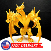 King Ghidorah 3 Headed Dragon Fully Articulated Figure