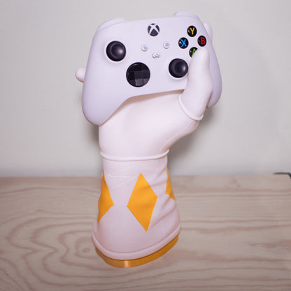 Mighty Morphin Power Rangers Yellow Arm Hand Controller & Headphone Stand