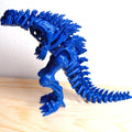 Royal Blue Fully Articulated Skeletonized Godzilla Figure Bone Fossil Posable Toy
