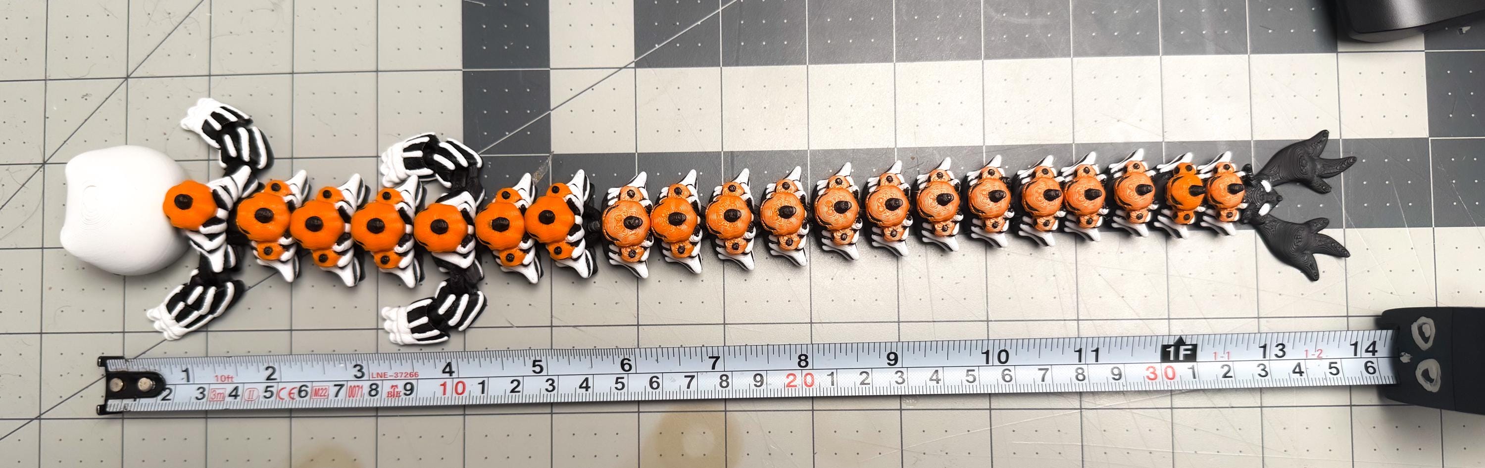 Jack Skellington Pumpkin Snake Flexi Halloween Dragon Toy Nightmare Before Christmas