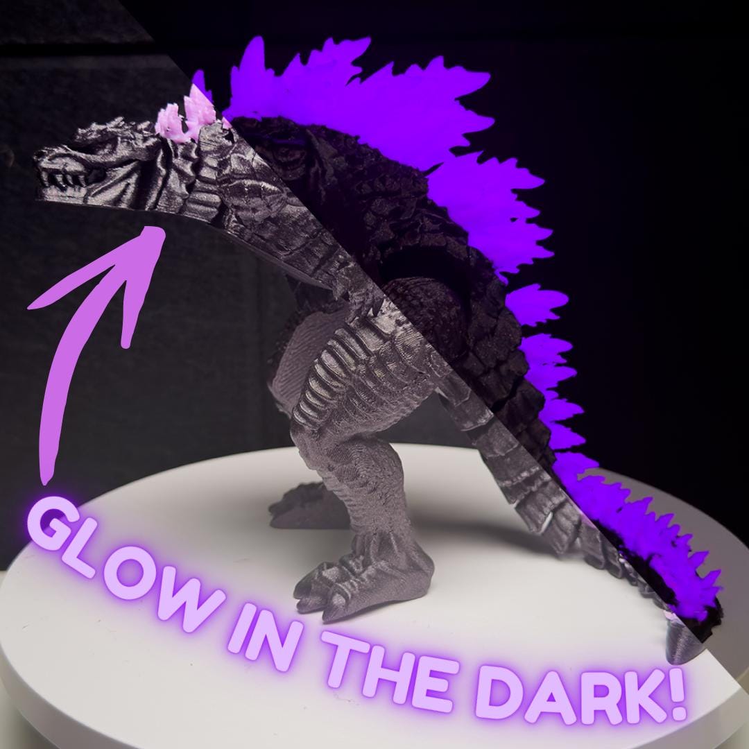 Fully Articulated Godzilla Glow In The Dark Figure Kaiju