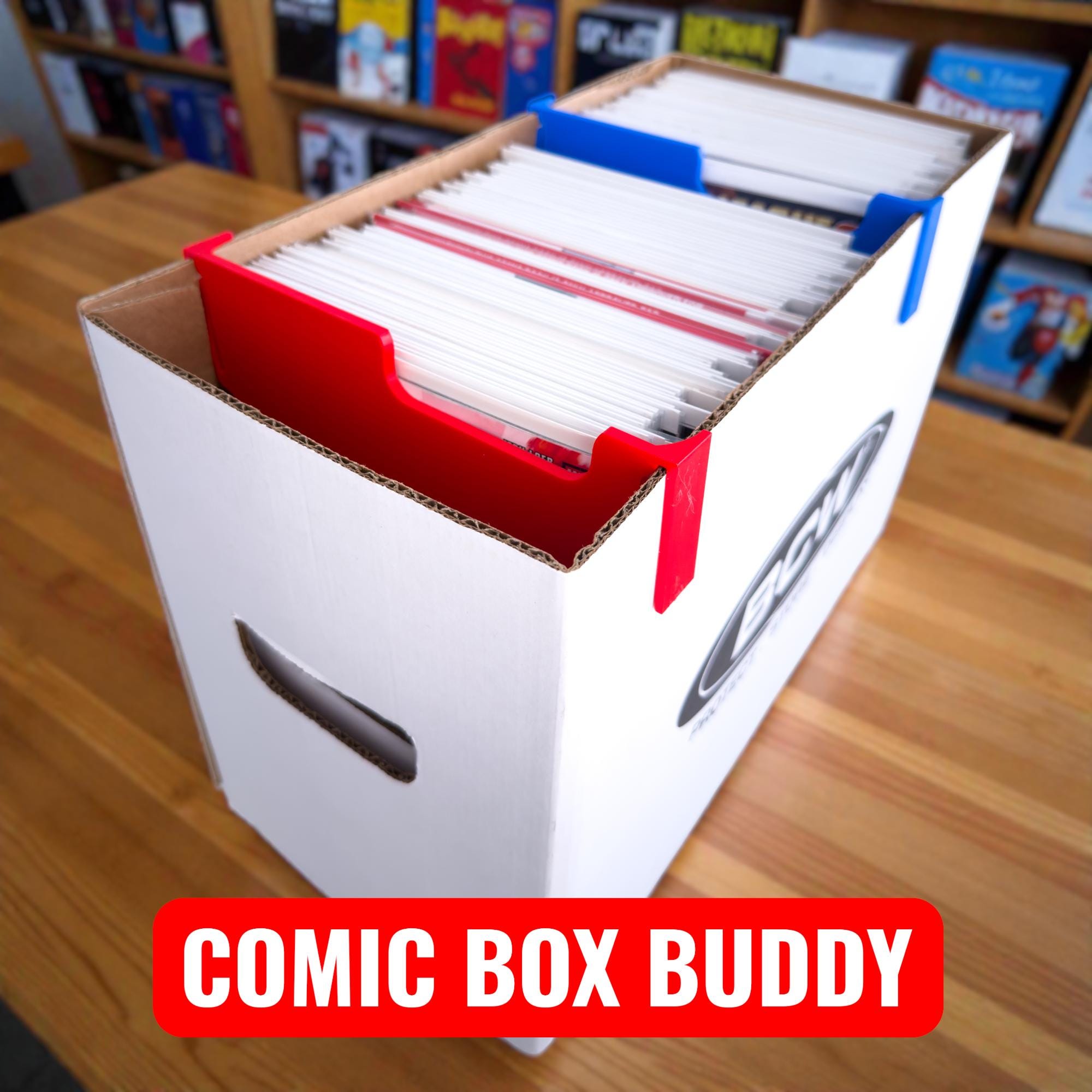 Comic Box Buddy Comicbook Organizers Stopper Divider Support Insert for Long and Short Boxes for Serious Collectors (2 Pack)