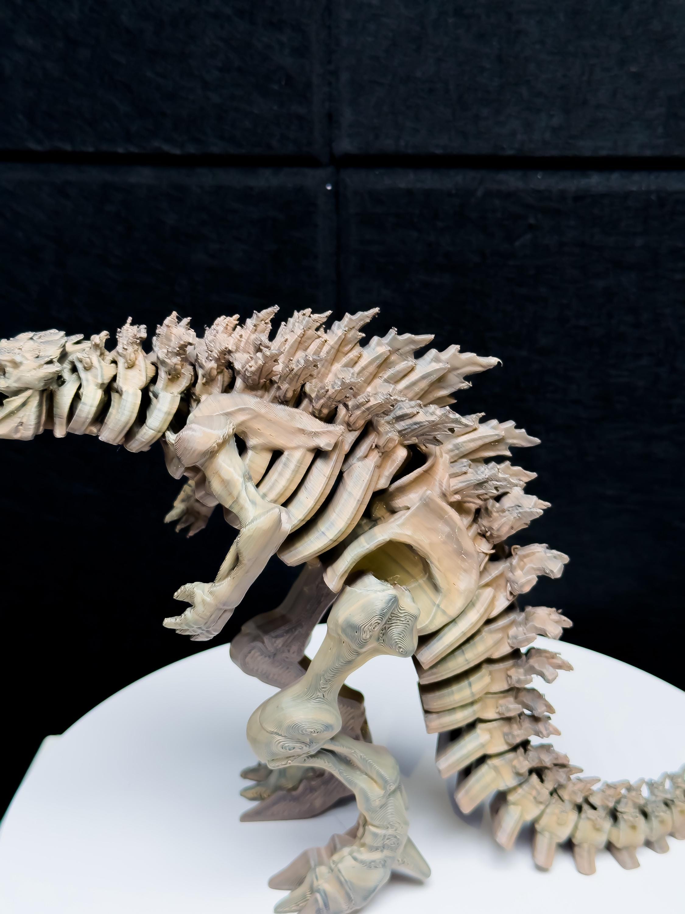 Fully Articulated Skeletonized Godzilla Figure Poseable Fossil Kaiju Toy