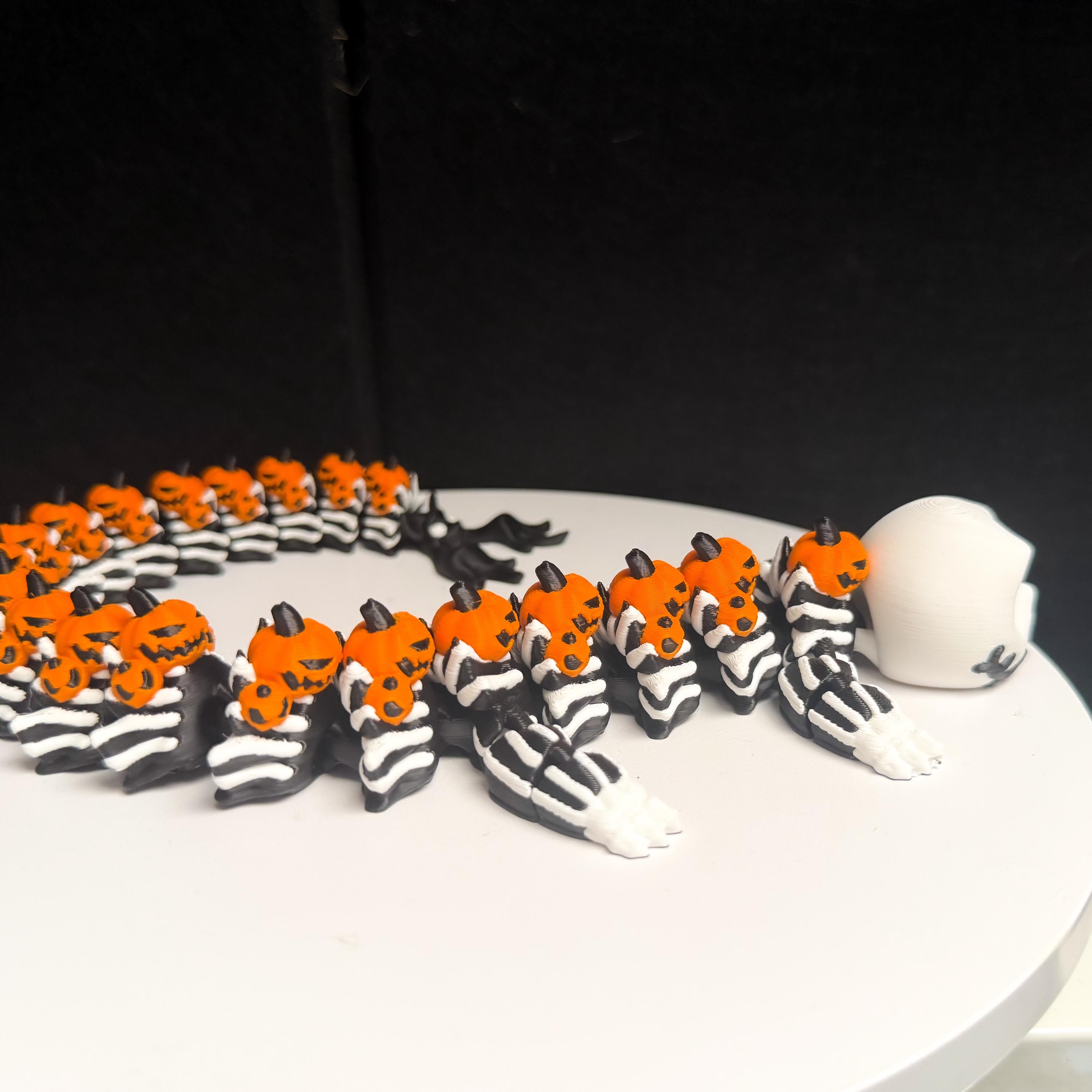 Jack Skellington Pumpkin Snake Flexi Halloween Dragon Toy Nightmare Before Christmas