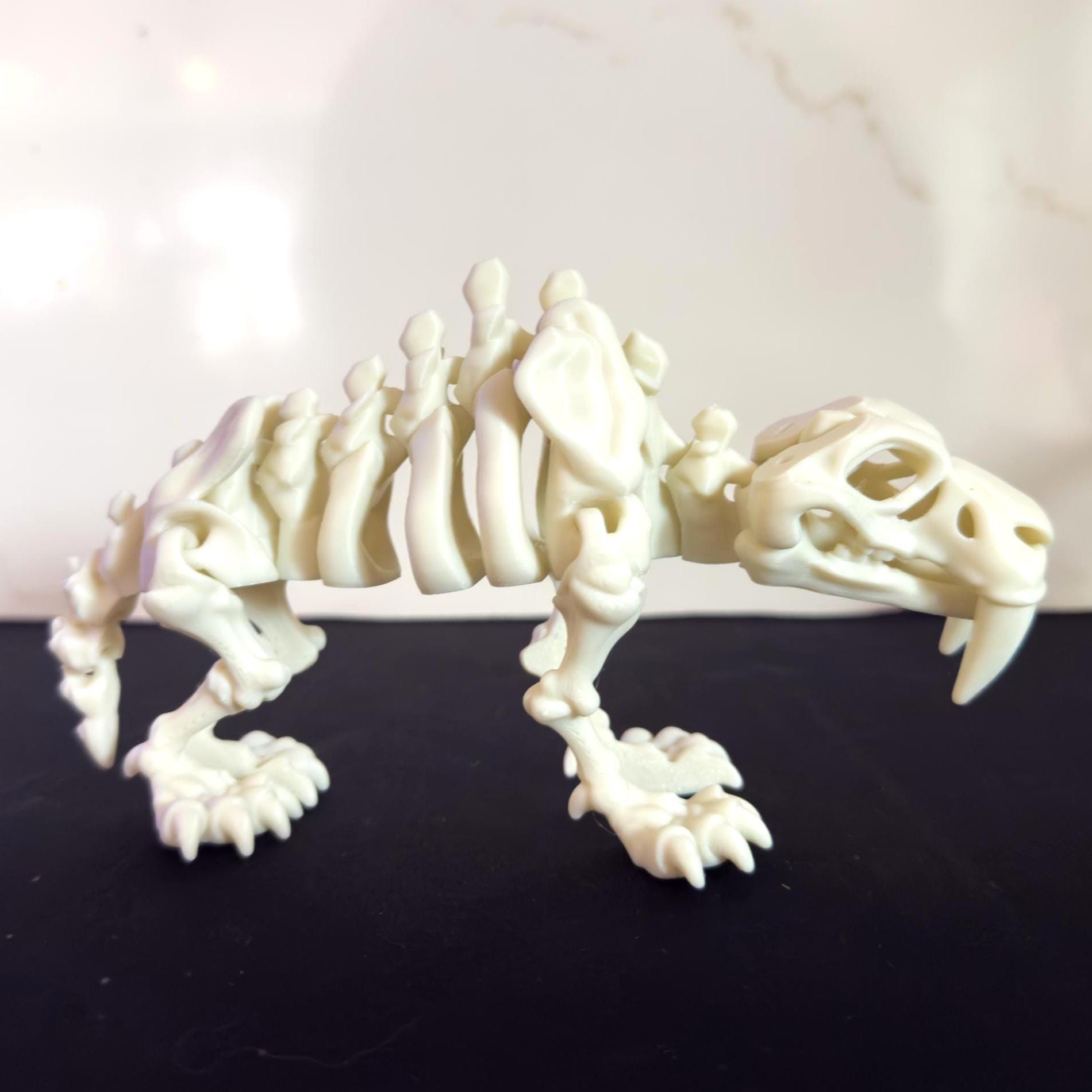 Sabertooth Tiger Articulated Skeleton Toy